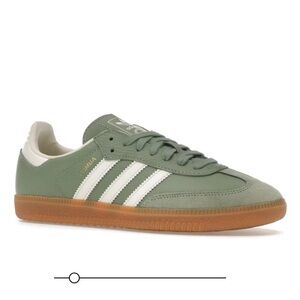 silver green adidas samba og women’s 7, men’s 5 1/2